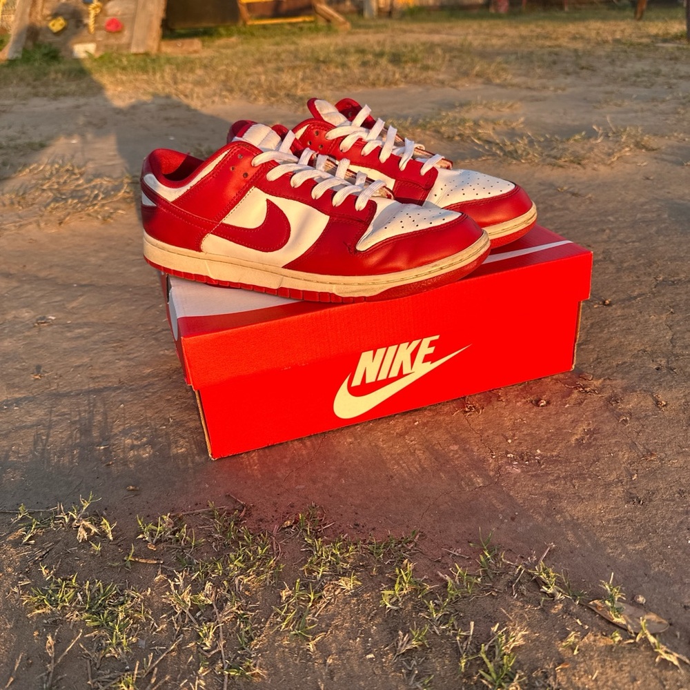 Nike Red and White Sneakers - Picture 2 of 3